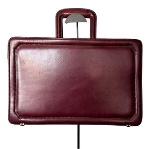 Vintage Joske’s Burgundy Leather Briefcase